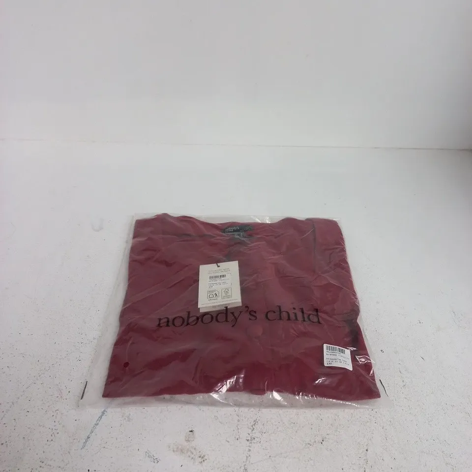 NOBODYS CHILD CORDOVAN SHORT SLEEVE SAMMIE TOP LINEN UK 10
