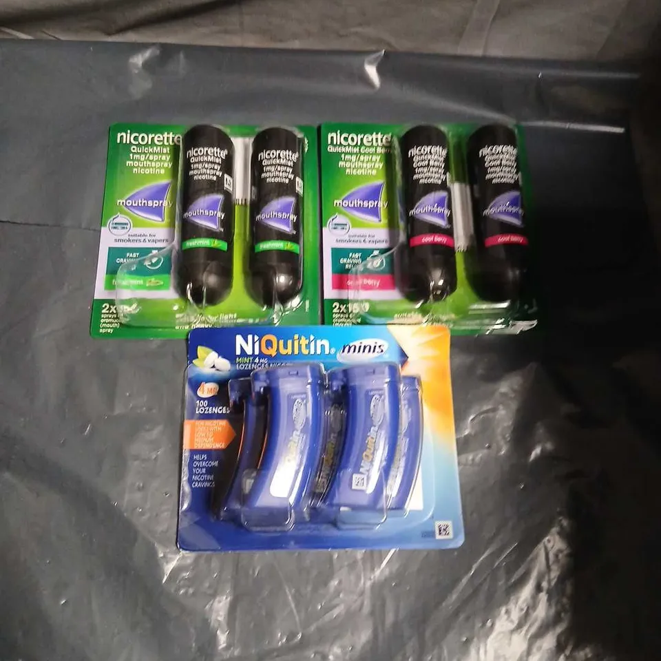 LARGE QUANTITY OF ASSORTED CONTACT LENS SOLUTION AND QUIT SMOKING AIDS