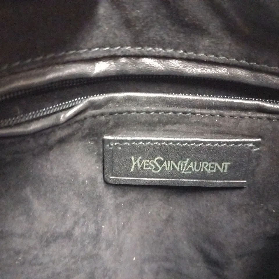 YVES SAINT LAURENT BLACK STUDDED HANDBAG