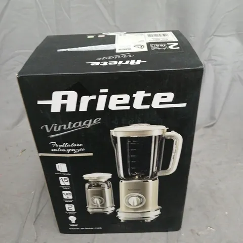 ARIETE VINTAGE BLENDER WITH GRINDER – BOXED