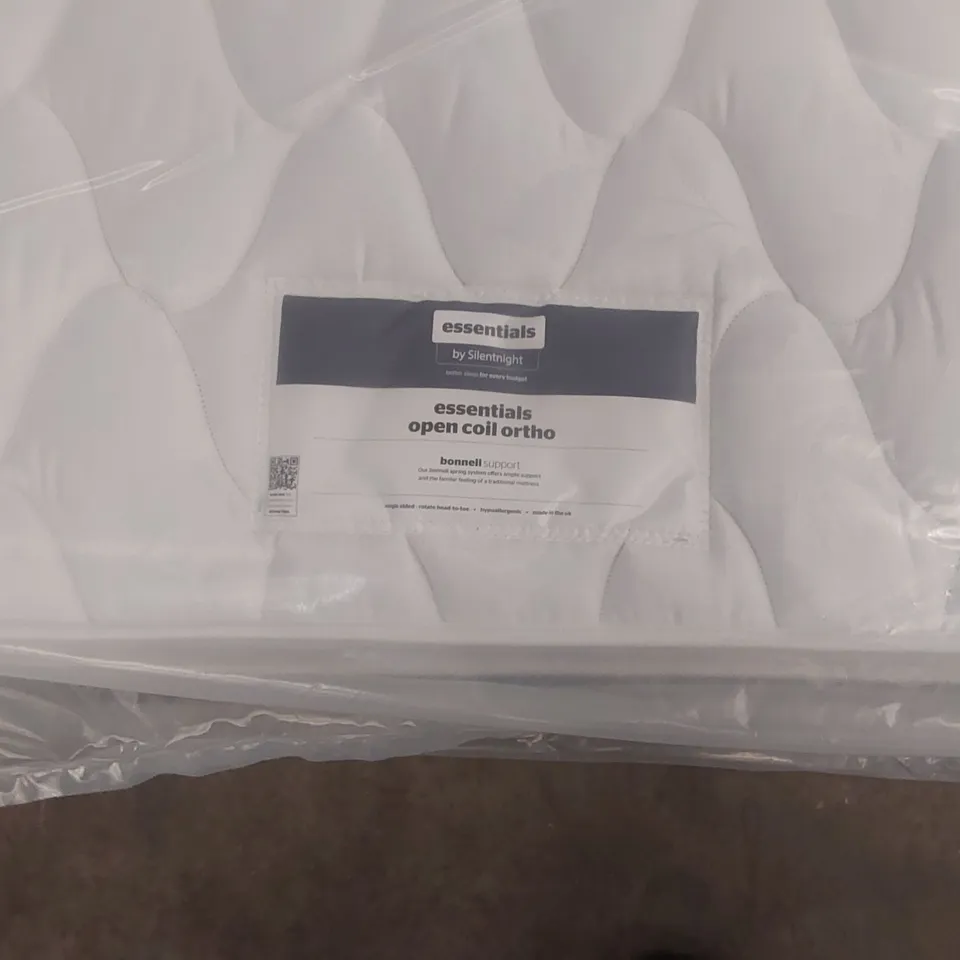 QUALITY BAGGED SILENTNIGHT OPEN COIL ORTHO 4'6" DOUBLE MATTRESS 