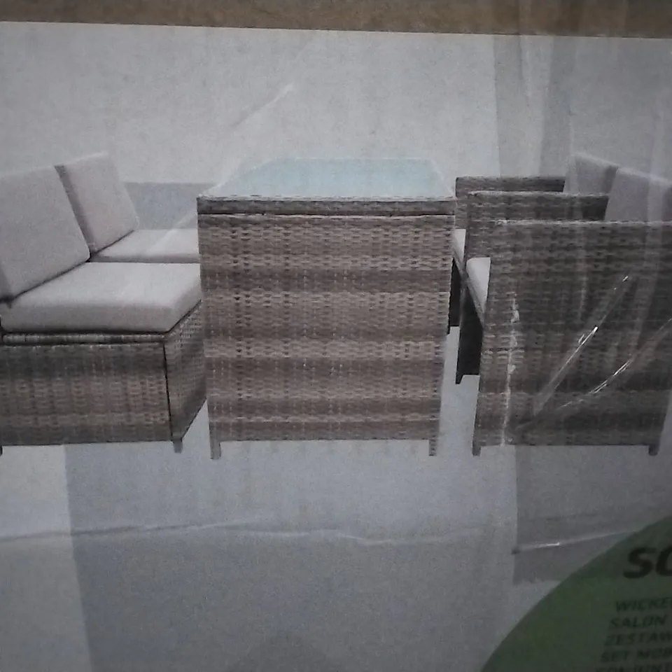BOXED SORON WICKER DINING SET (1 BOX ONLY)
