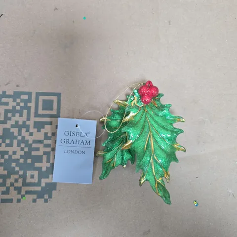 LOT OF APPROXIMATELY 24 GISELA GRAHAM HOLLY HANGING TREE DECORATIONS