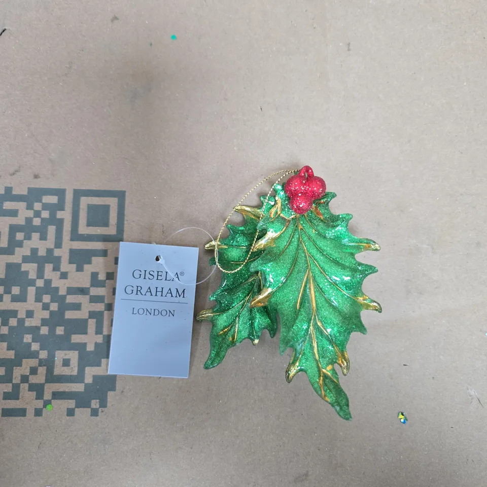 LOT OF APPROXIMATELY 24 GISELA GRAHAM HOLLY HANGING TREE DECORATIONS