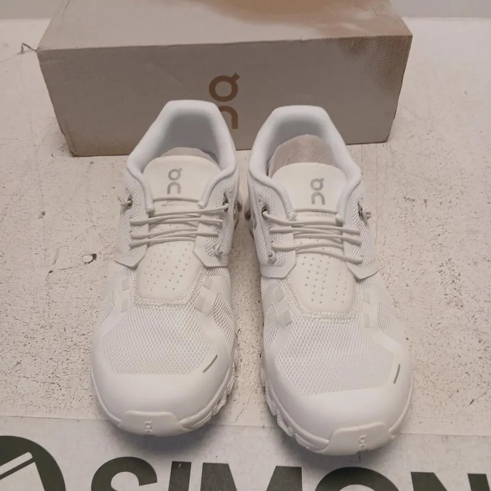 ON RUNNING CLOUD 5 SHOES – ALL WHITE, UK 5.5 (US 7.5) [BOXED]