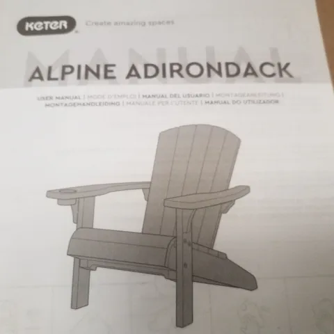 BOXED KETER ALPINE ADIRONDACK