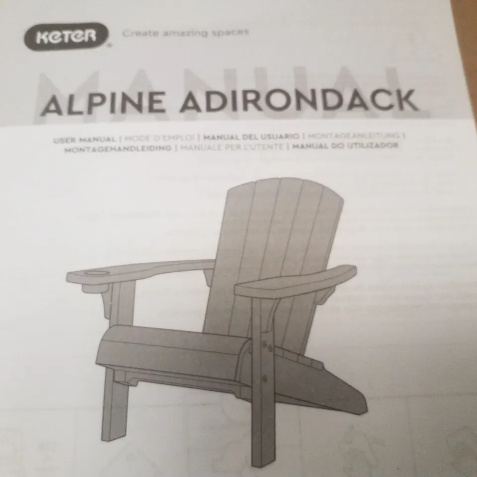 BOXED KETER ALPINE ADIRONDACK