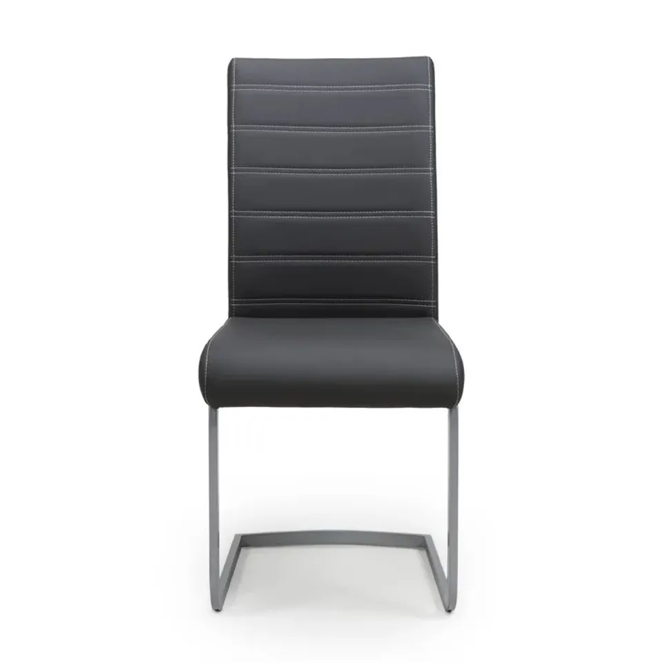 BOXED NORWALK FAUX LEATHER UPHOLSTERED DINING CHAIR