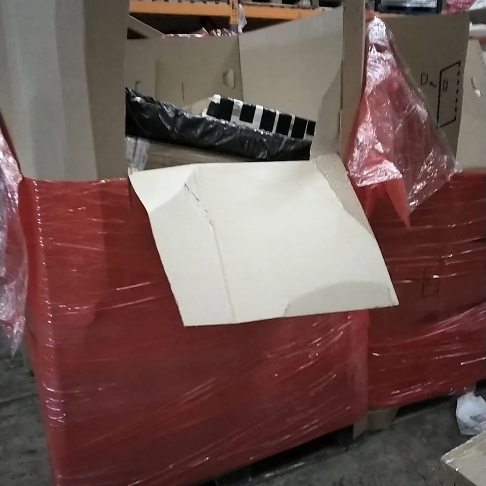 PALLET OF HOUSEHOLD ITEMS TO INCLUDE BLINDS, CHILDREN'S TRICYCLE, ZIPPY 25 KEYS PIANO AND OTHER ASSORTED ITEMS...