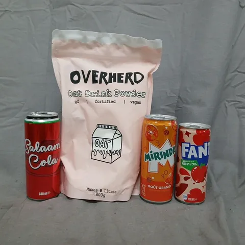 APPROXIMATELY 5 ASSORTED FOOD AND DRINK ITEMS TO INCLUDE FANTA, MIRINDA, ETC