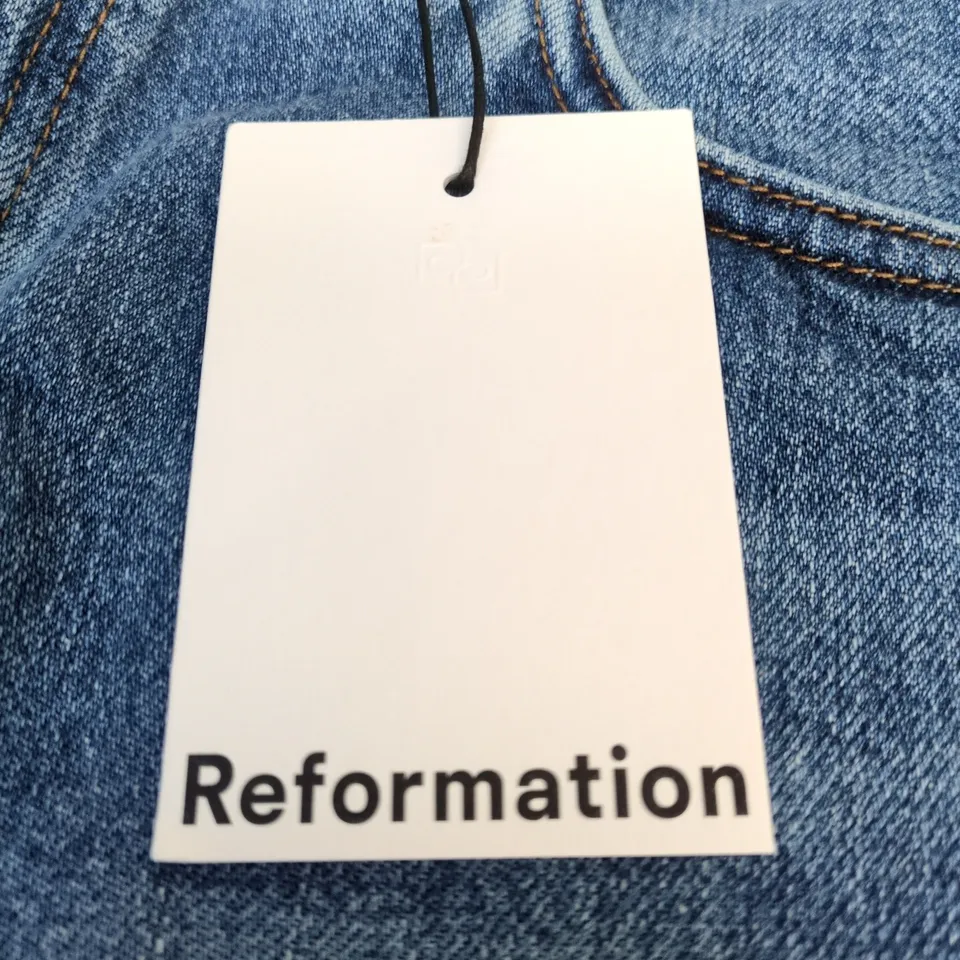 REFORMATION CARY HIGH RISE SLOUCHY WIDE LEG JEANS W30