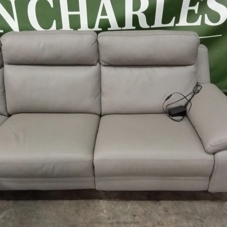 QUALITY DESIGNER ITALIAN MADE CASTAGNOLO POWER RECLINING LEATHER CORNER CHAISE SOFA