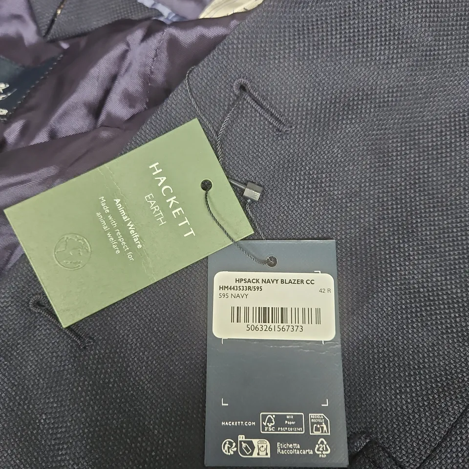HACKETT NAVY BLAZER – EARTH COLLECTION, UK 42R (US 42)