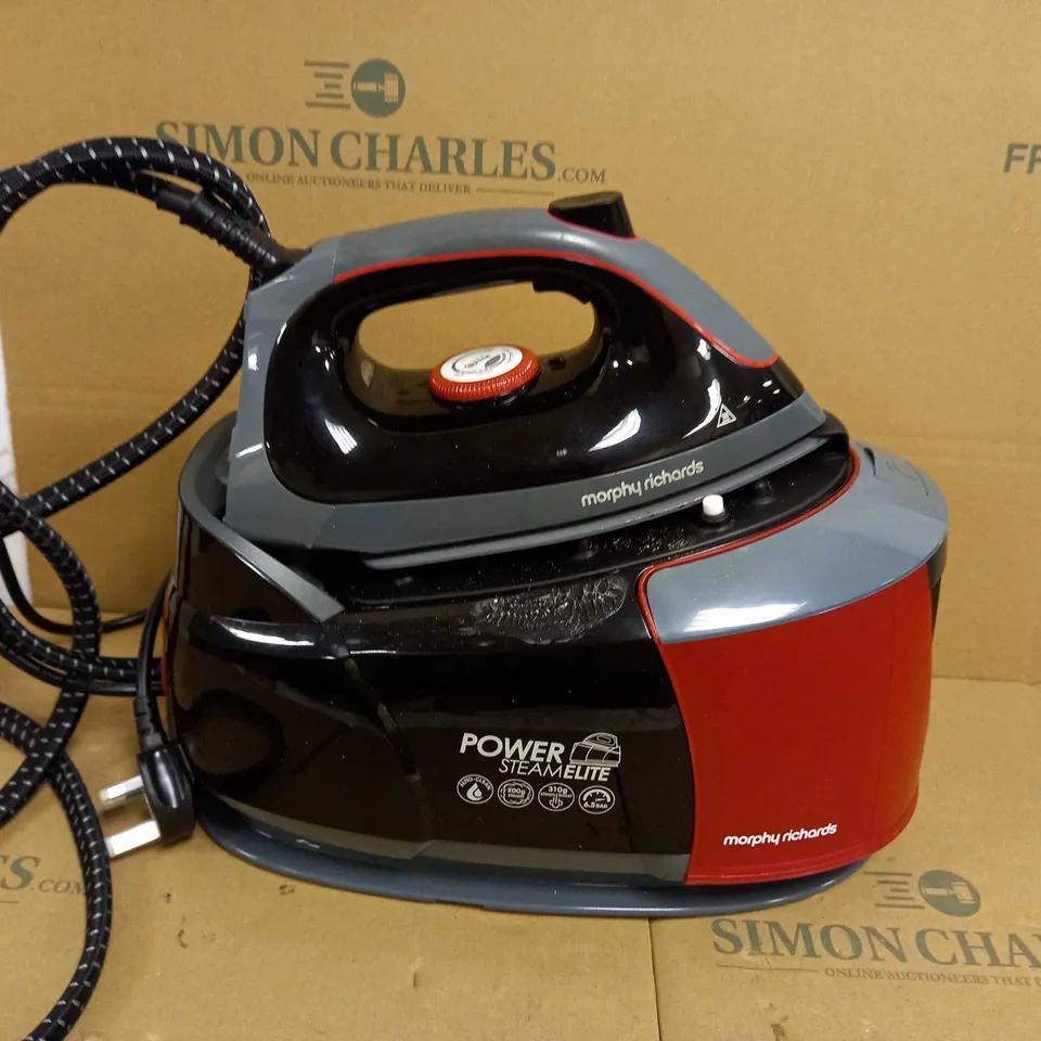 MORPHY RICHARDS POWER STEAM ELITE STEAM IRON - BLACK/RED