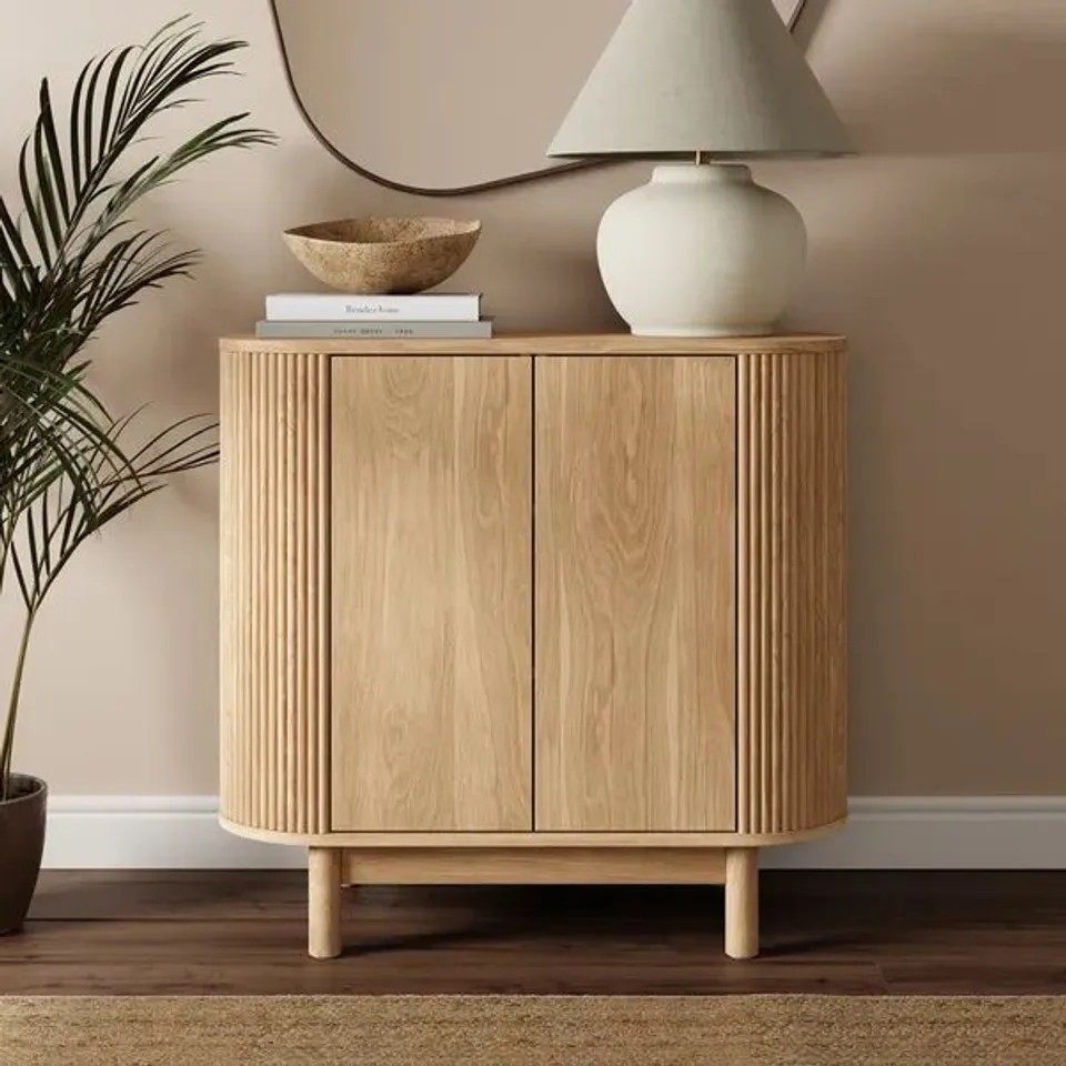 BOXED MATEO SMALL SIDEBOARD, OAK EFFECT (1 BOX)