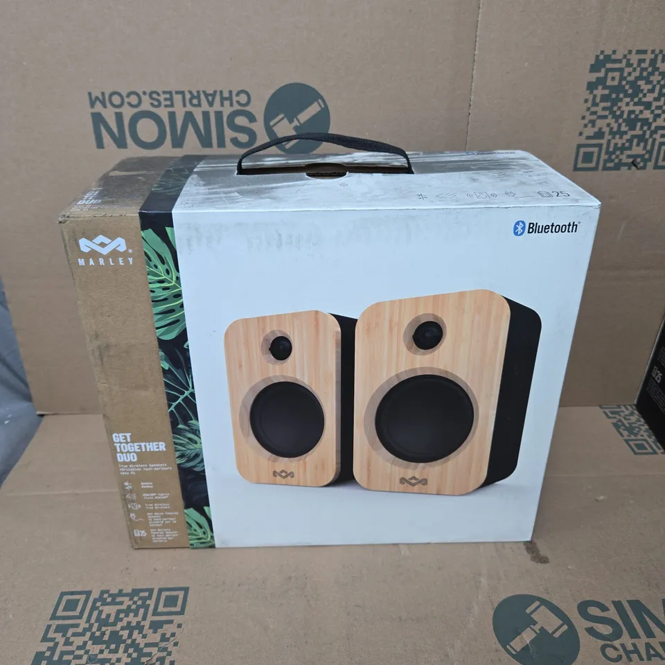 BOXED MARLEY GET TOGETHER DUO BLUETOOTH BOOKSHELF SPEAKERS