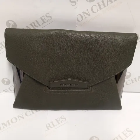 GIVENCHY LIGHT KHAKI ANTIGONA ENVELOPE CLUTCH