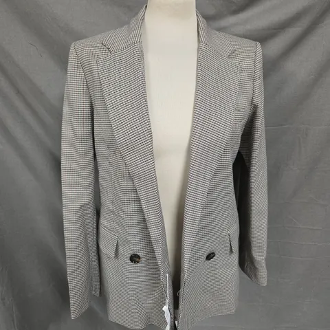 MNG TAILORED BLAZER JACKET IN GREY MULTI SIZE S