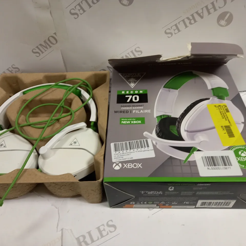 TURTLE BEACH RECON 70 WHITE GAMING HEADSET DESIGNED FOR XBOX 