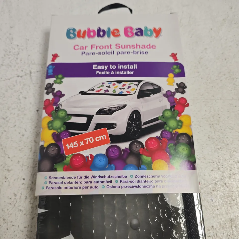 BUBBLE BABY CAR FRONT SUNSHADE - 145 X 70 CM (EASY TO INSTALL)