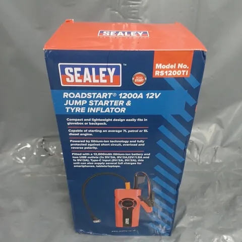 BOXED SEALEY ROADSTART 1200A 12V JUMP STARTER & TYRE INFLATOR