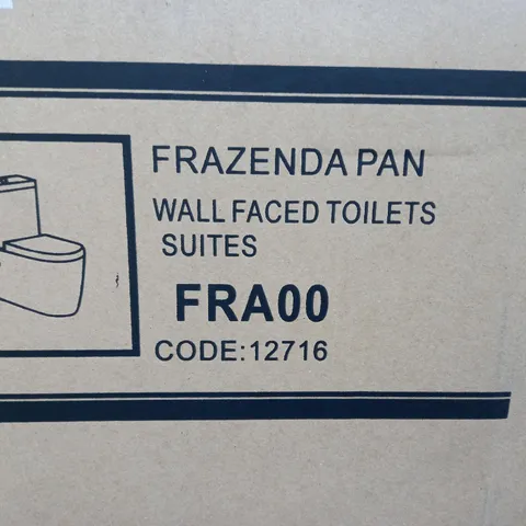 BOXED CUBICO FRAZENDA BACK TO WALL TOILET AND SOFT CLOSE SEAT WHITE