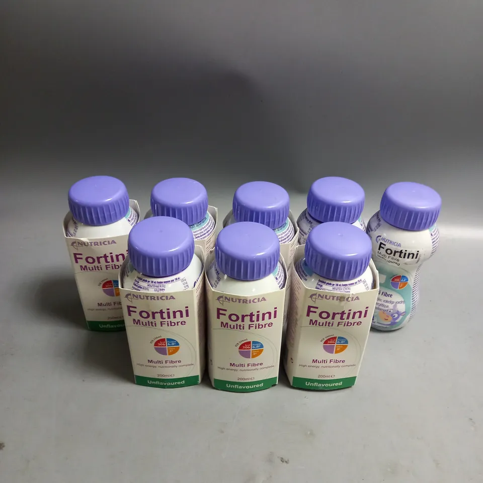 LOT OF 8 FORTINI FOOD SUPPLEMENT DRINKS 200ML UNFLAVOURED