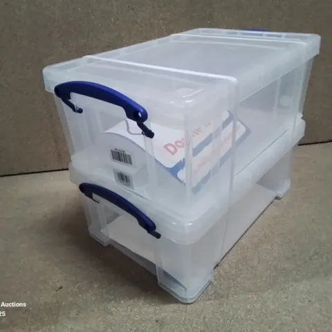 SET OF 2 HEAVY DUTY STORAGE BOXES