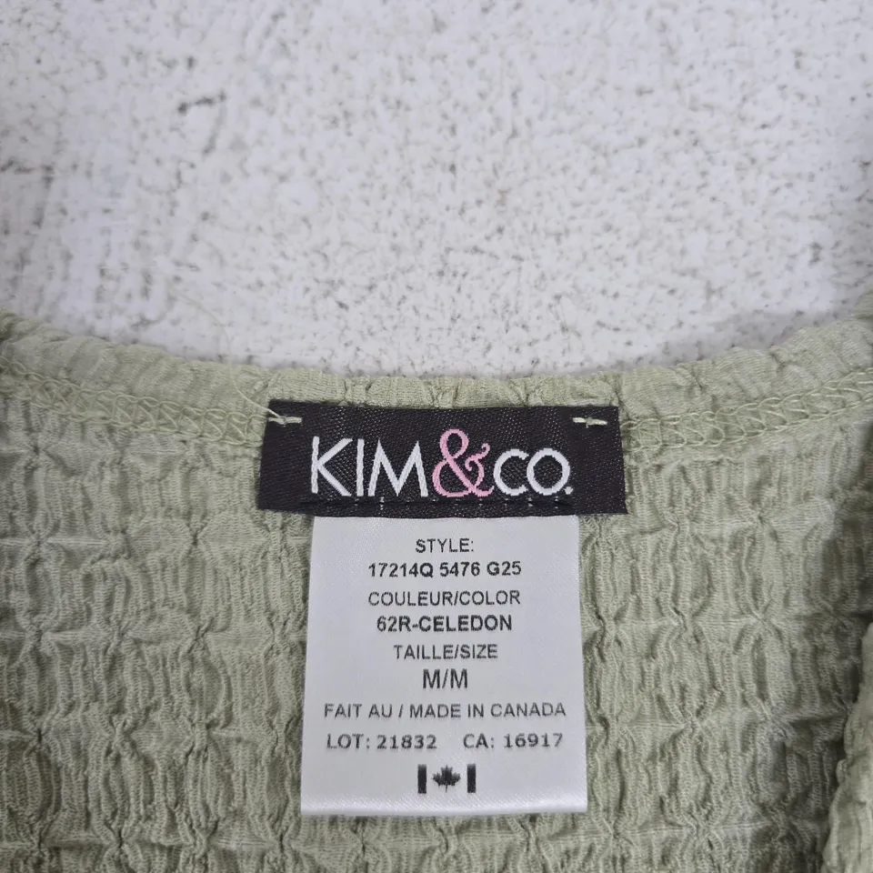 KIM & CO CELADON SLEEVELESS KNIT VEST, WOMEN'S SIZE M/M