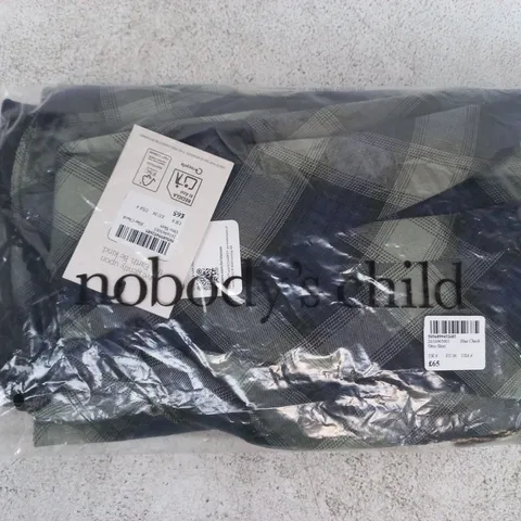 BAGGED NOBODY'S CHILD OTTO SKIRT IN BLUE CHECK SIZE UK 8