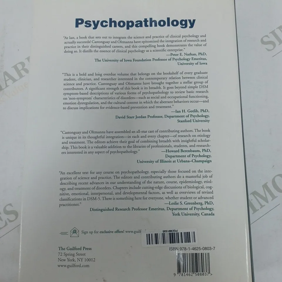 Guilford psychopathology from science to clinical practice 