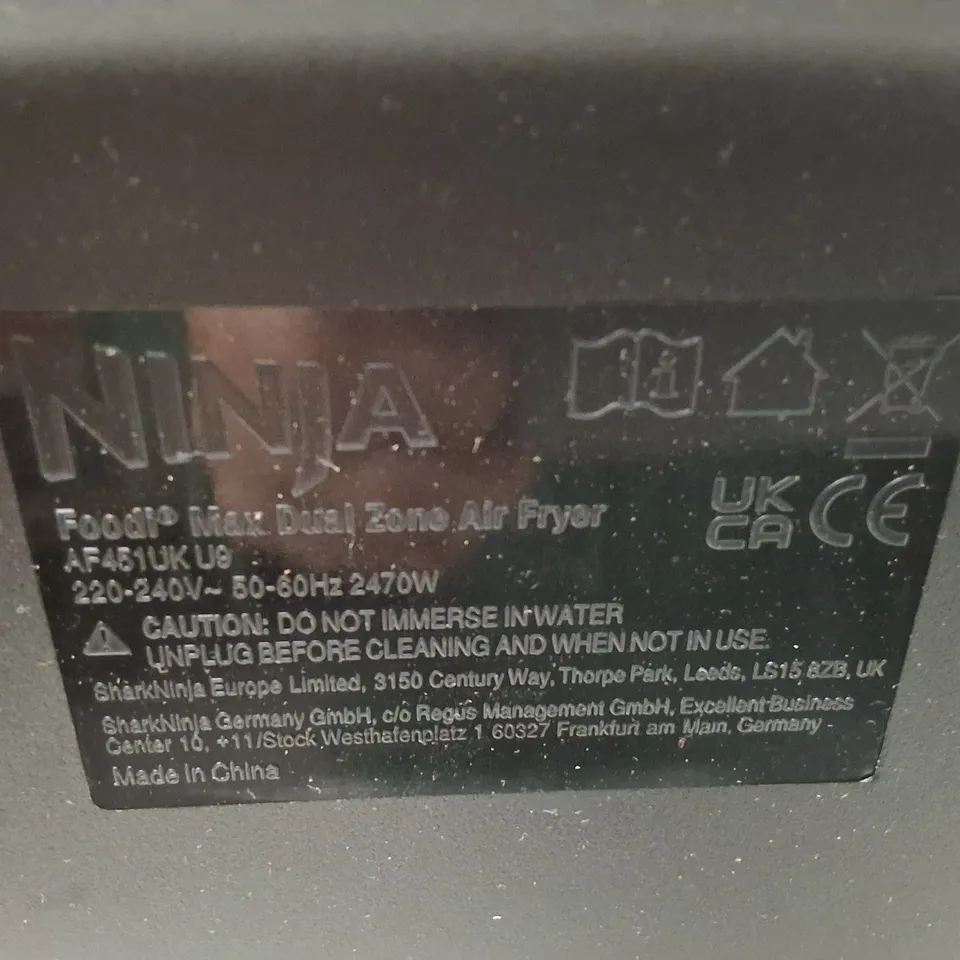 NINJA FOODI MAX DUAL ZONE AIR FRYER AF451UK – BLACK, TWO BASKETS
