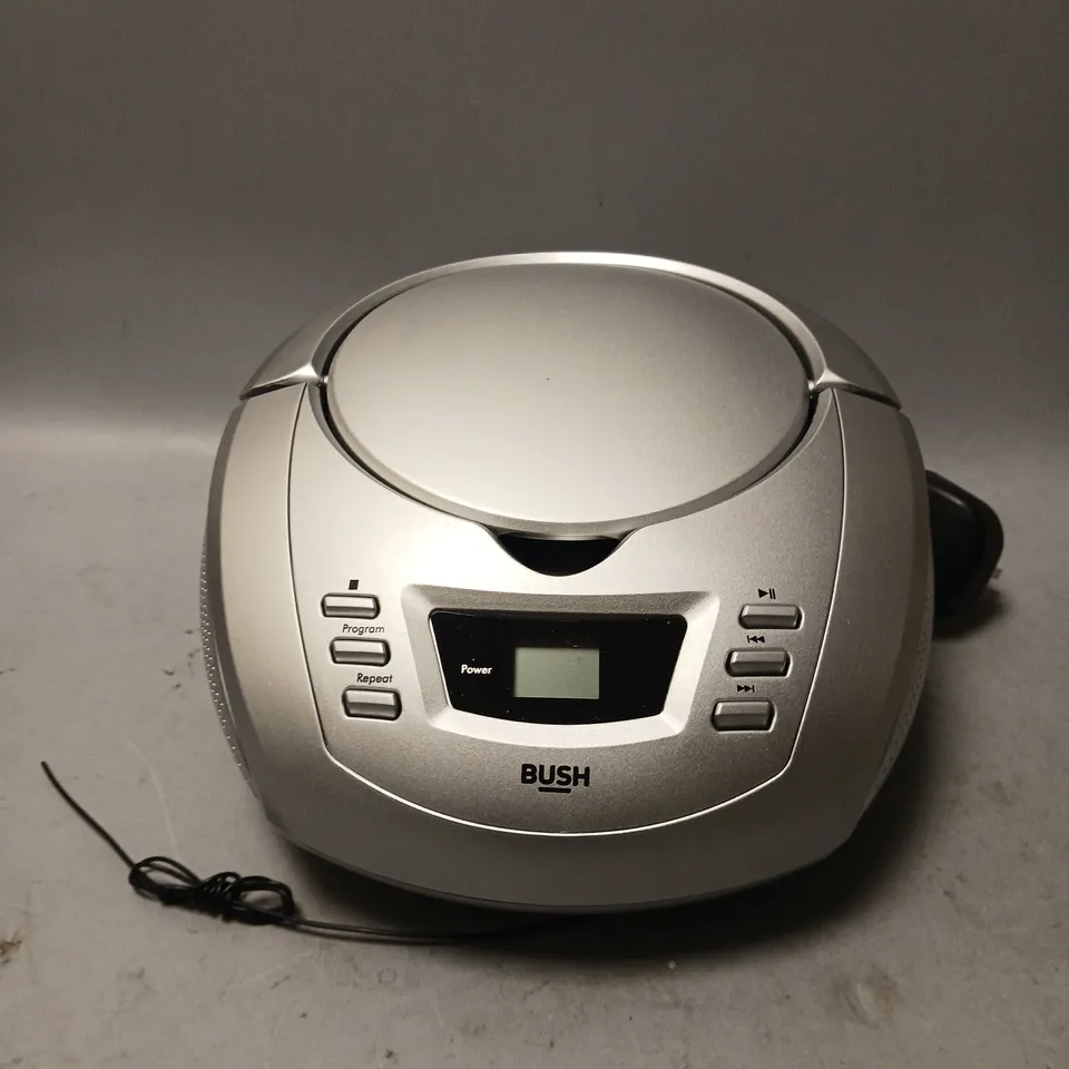 BUSH BOOMBOX RADIO AND CD PLAYER SILVER