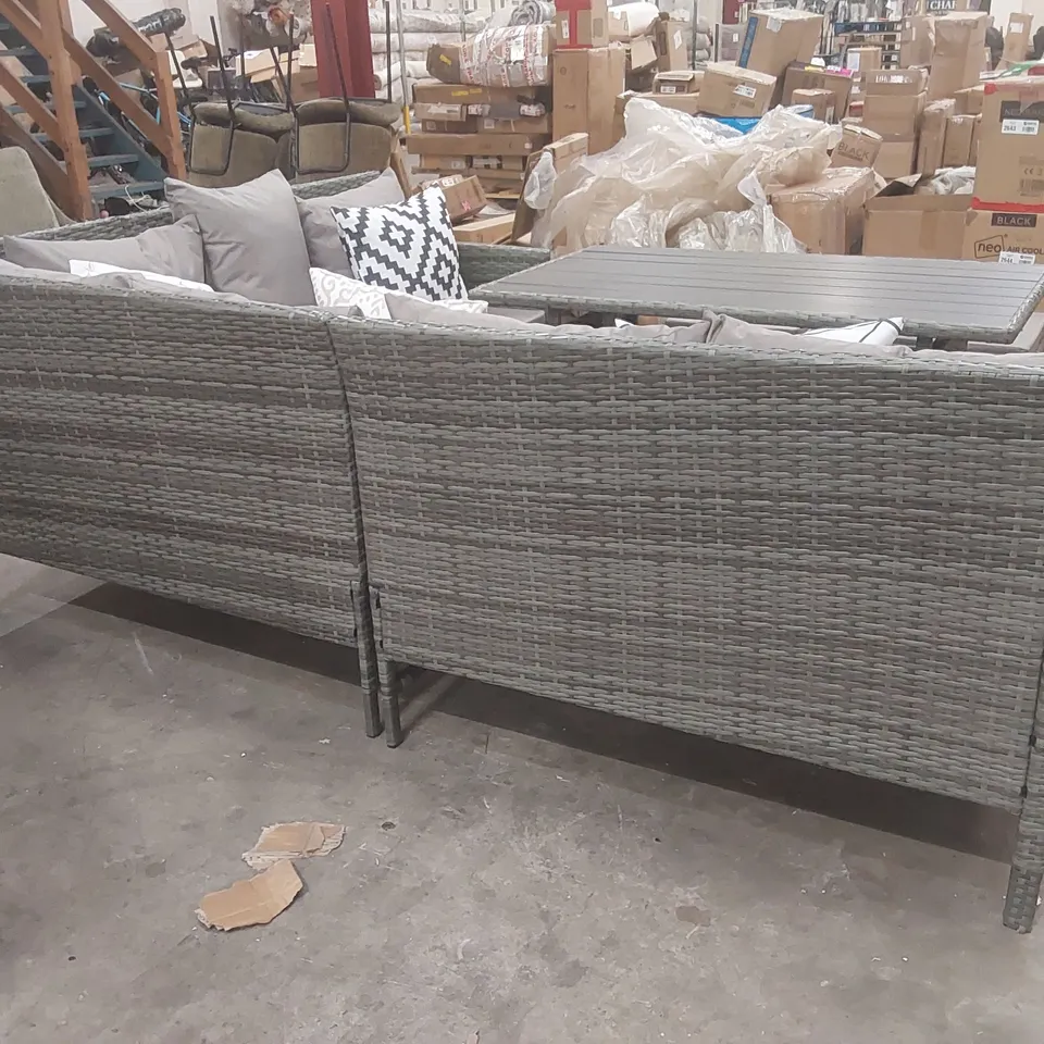 AARAVJIT RATTAN WICKER 9 - PERSON SEATING GROUP WITH CUSHIONS
