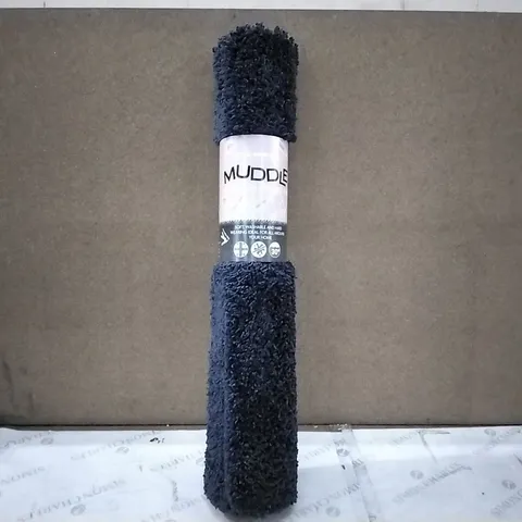 BRAND NEW MUDDLE WASHABLE SHAGGY RUG - NAVY, 80 x 120cm