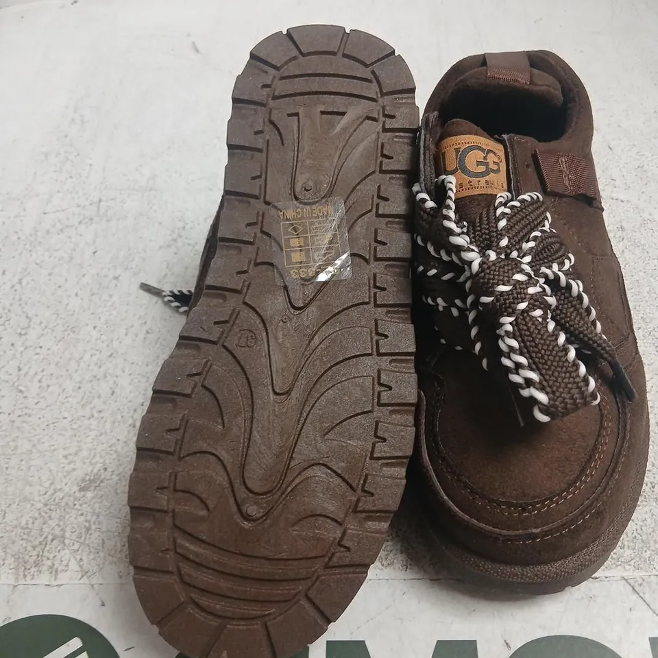UGG BROWN SUEDE SHOES, UK4 (EU 37)