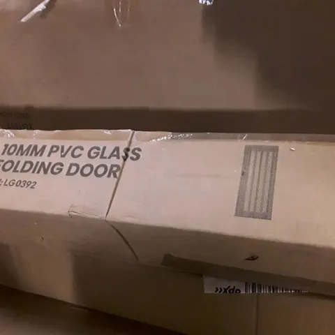 BOXED DARPHE 10MM PVC GLASS FOLDING DOOR - OAK
