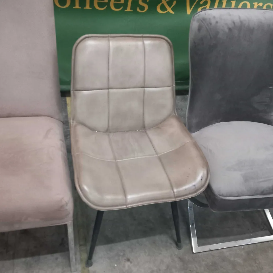 FIVE ASSORTED DINING AND SWIVEL CHAIRS