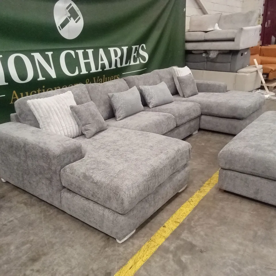 BROADGATE LARGE U-SHAPE MODULAR SOFA WITH FOOTSTOOL RRP £3299