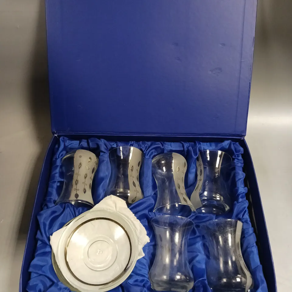 BOXED EURO KLASS TURKISH TEA SET - COLLECTION ONLY 