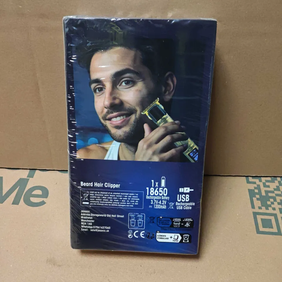 SEALED JASONIC BEARD HAIR CLIPPER – TITANIUM BLADE, USB RECHARGEABLE