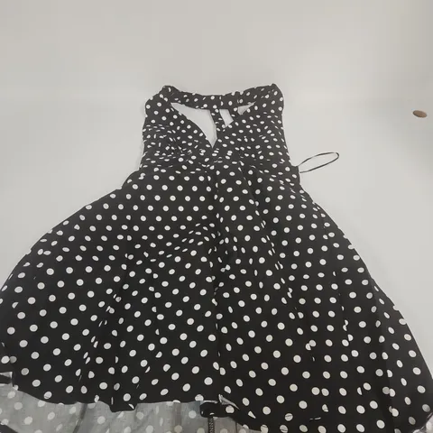 CIDER WOMEN'S POLKA DOT DRESS – BLACK & WHITE - S
