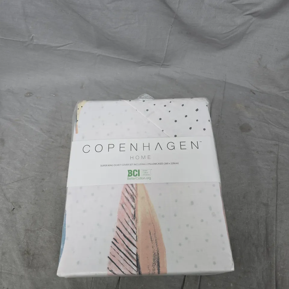 COPENHAGEN HOME SUPER KING DUVET COVER SET WITH 2 PILLOWCASES