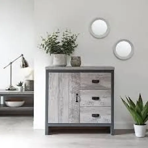 BOXED GFW BOSTON 1 DOOR 3 DRAWER MULTI UNIT - GREY (1 BOX)