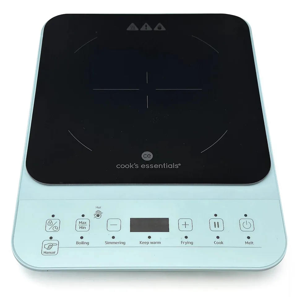COOK'S ESSENTIALS PORTABLE INDUCTION HOB IN SKY BLUE