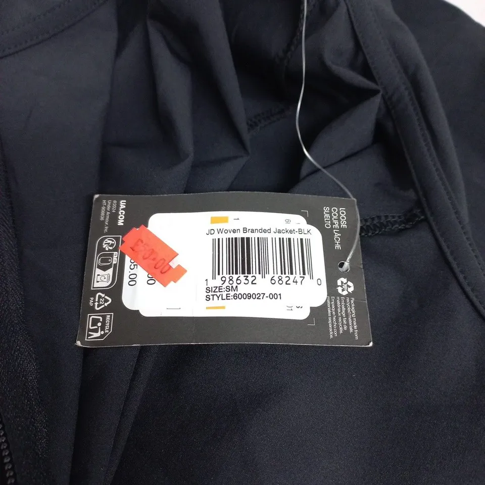 UNDER ARMOUR MEN'S BLACK BRANDED JACKET – SIZE SMALL
