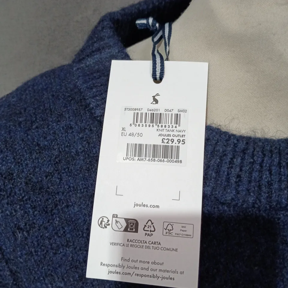JOULES KNIT TANK – NAVY, UK XL