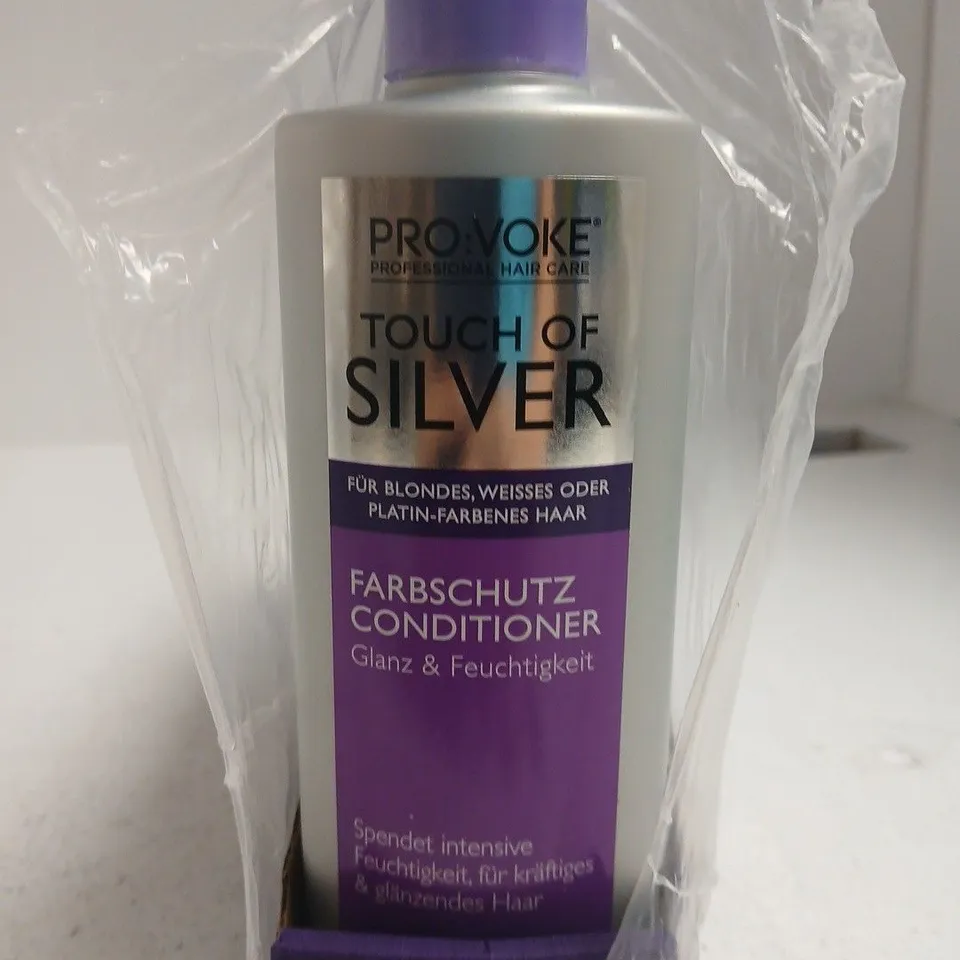PRO-VOKE TOUCH OF SILVER COLOUR CARE CONDITIONER FOR BLONDES – PACK OF 6 X 200ML BOTTLES