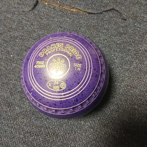 DRAKES PRIDE PROFESSIONAL LAWN BOWLS BALL β PURPLE, SIZE 1H