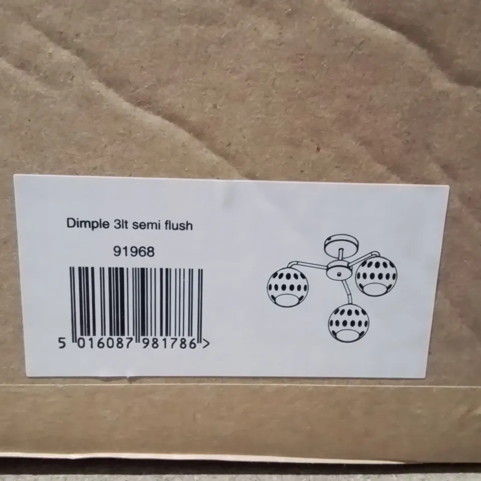 BOXED DIMPLE 3LT SEMI FLUSH